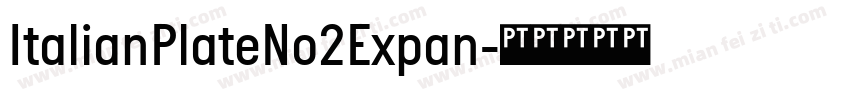 ItalianPlateNo2Expan字体转换
