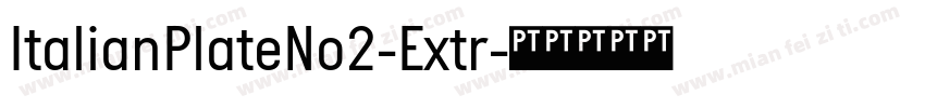 ItalianPlateNo2-Extr字体转换
