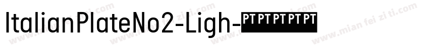 ItalianPlateNo2-Ligh字体转换