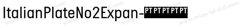 ItalianPlateNo2Expan字体转换