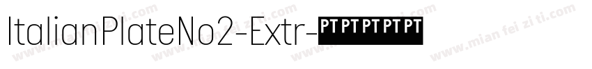 ItalianPlateNo2-Extr字体转换