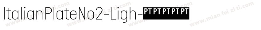 ItalianPlateNo2-Ligh字体转换