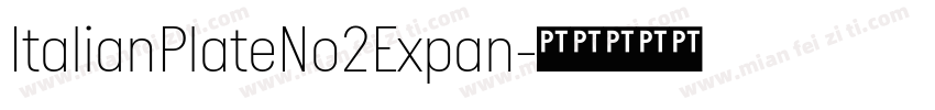 ItalianPlateNo2Expan字体转换