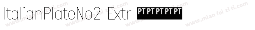 ItalianPlateNo2-Extr字体转换