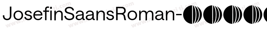 JosefinSaansRoman字体转换
