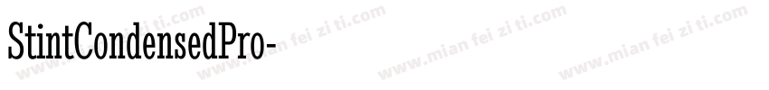 StintCondensedPro字体转换