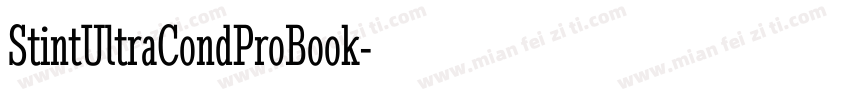 StintUltraCondProBook字体转换
