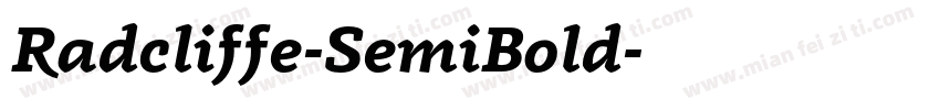 Radcliffe-SemiBold字体转换