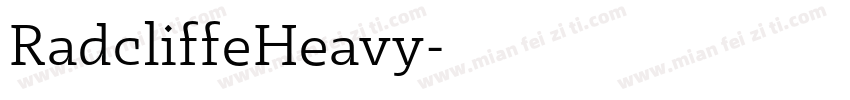 RadcliffeHeavy字体转换