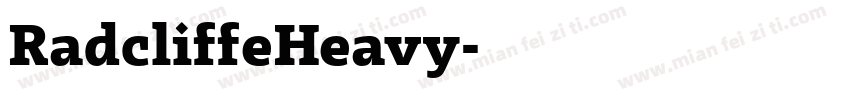 RadcliffeHeavy字体转换