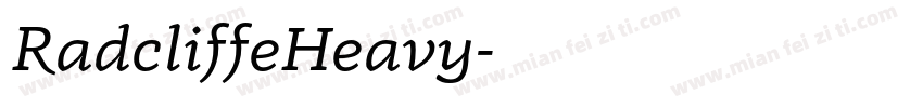 RadcliffeHeavy字体转换