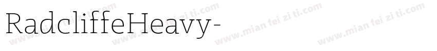 RadcliffeHeavy字体转换