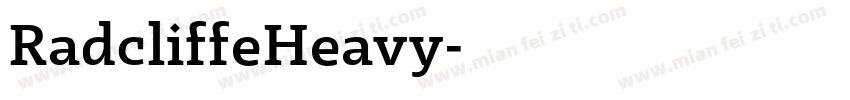 RadcliffeHeavy字体转换