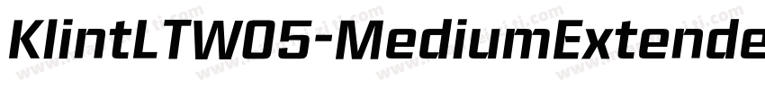 KlintLTW05-MediumExtended字体转换