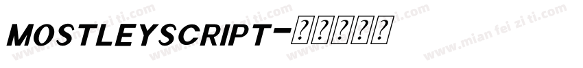 mostleyscript字体转换
