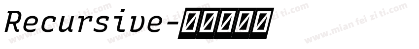 Recursive字体转换