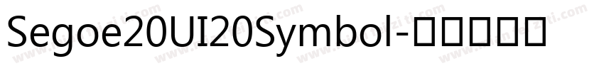 Segoe20UI20Symbol字体转换