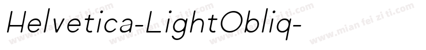 Helvetica-LightObliq字体转换