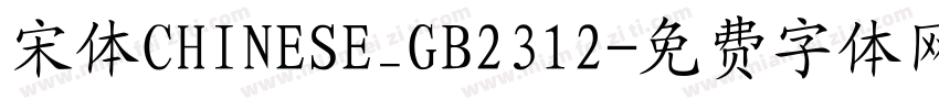 宋体CHINESE_GB2312字体转换
