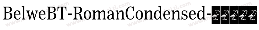 BelweBT-RomanCondensed字体转换