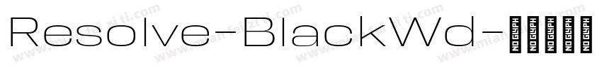 Resolve-BlackWd字体转换