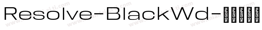 Resolve-BlackWd字体转换
