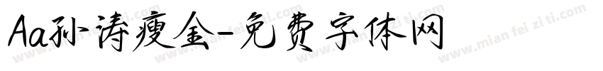 Aa孙涛瘦金字体转换