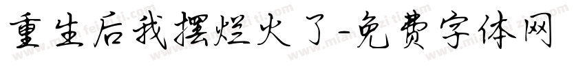 重生后我摆烂火了字体转换
