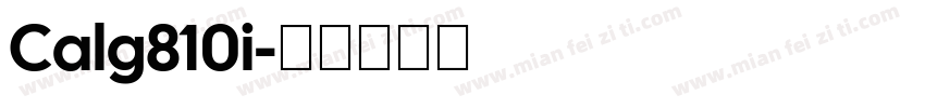 Calg810i字体转换