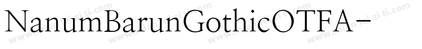 NanumBarunGothicOTFA字体转换