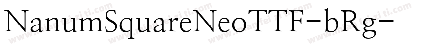 NanumSquareNeoTTF-bRg字体转换