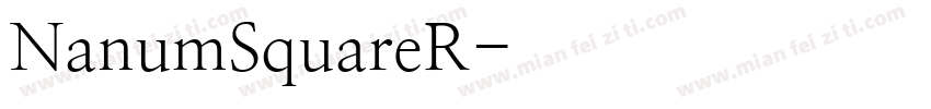 NanumSquareR字体转换