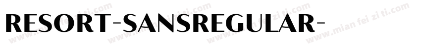 Resort-SansRegular字体转换