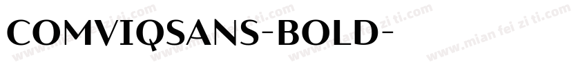 ComviqSans-Bold字体转换