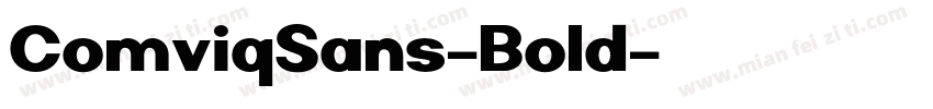 ComviqSans-Bold字体转换