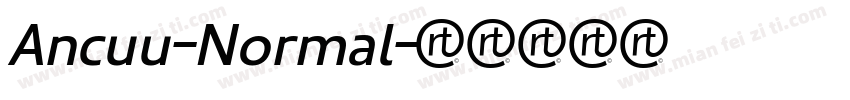 Ancuu-Normal字体转换