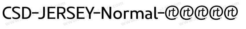 CSD-JERSEY-Normal字体转换