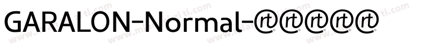 GARALON-Normal字体转换