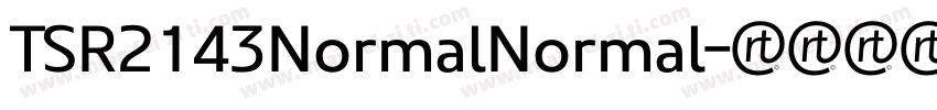 TSR2143NormalNormal字体转换