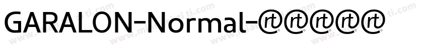 GARALON-Normal字体转换