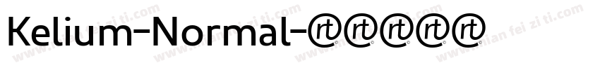 Kelium-Normal字体转换