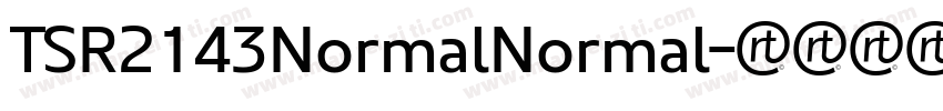 TSR2143NormalNormal字体转换