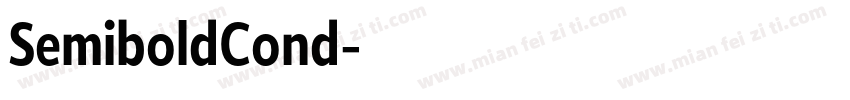 SemiboldCond字体转换
