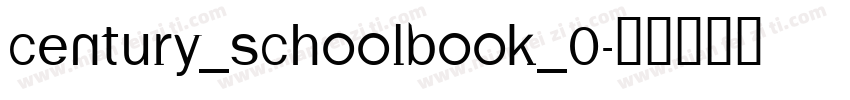century_schoolbook_0字体转换
