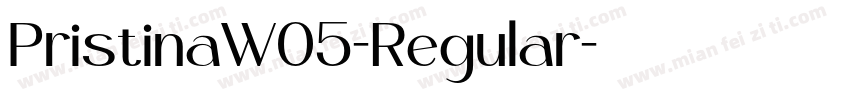 PristinaW05-Regular字体转换