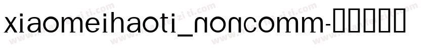 xiaomeihaoti_Noncomm字体转换