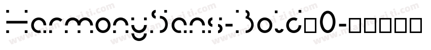 HarmonySans-Bold_0字体转换
