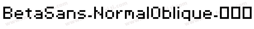 BetaSans-NormalOblique字体转换