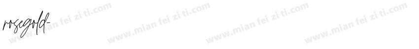 rosegold字体转换