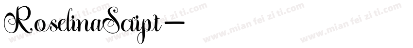 RoselinaScript字体转换